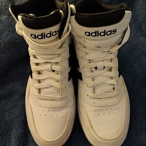 Adidas Men's White and Black Sneakers